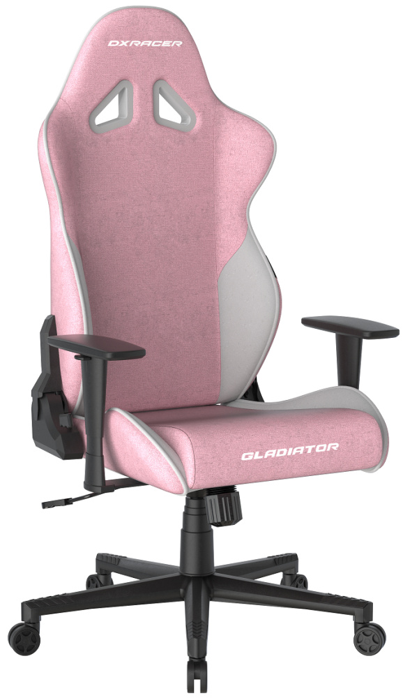 herná stolička DXRacer GLADIATOR růžovo-biela, látková gallery main image